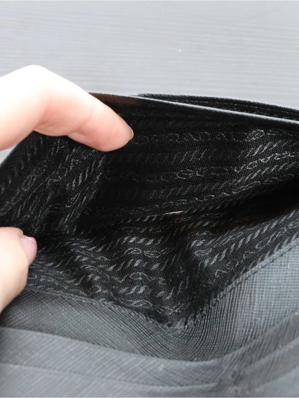 Authentic Prada Black Saffiano Long Wallet Vela MV1 w/ Auth Card + COA